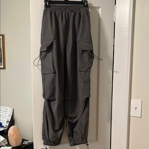SHEIN Gray Jogger Track Pants with Elastic Cuffs